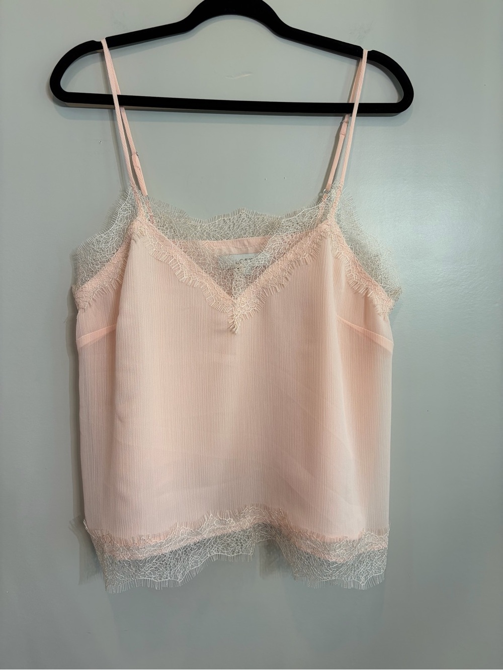 Loft Pink Lace Trim Camisole Tank Top